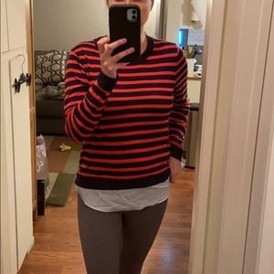 Super soft J Crew striped long sleeve sweater